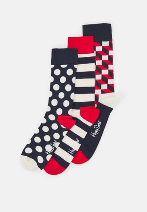BIG DOT FILLED OPTIC STRIPE UNISEX 3 PACK - Chaussettes - multi