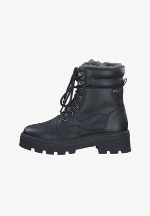 Schnürstiefelette - black