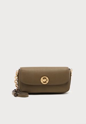 MICHAEL Michael Kors, NOLITA SM FLAP CHAIN XBODY - Чанта за носене през рамо - khaki