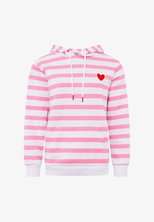 Zwillingsherz, HOODIE STREIFEN HERZ - Kapuzenpullover - rosa