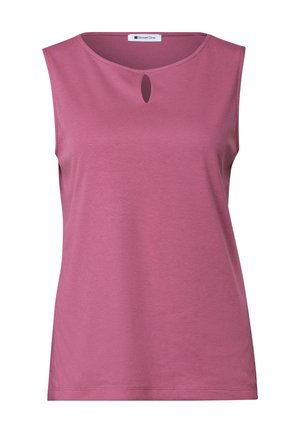 Street One, TOP MIT RUNDHALS UND CUT-OUT-DETAIL - Débardeur - dark clouded blush