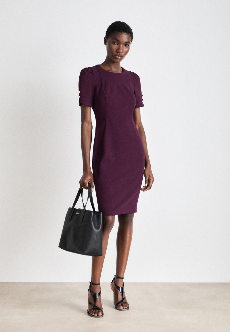 strapless open back dress Gameday Gingham - Purple Edition main image 0