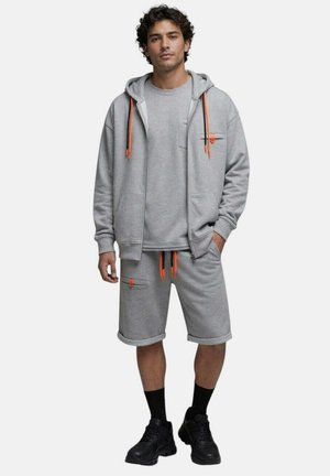 Saē, SWEATSHIRT KACHI KACHI GRIS CHINÉ HOMME - Sweat zippé - gris chiné