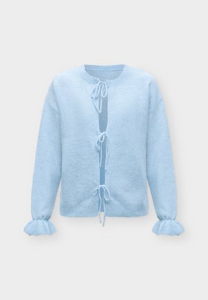 Pieces, PCSALLY REV FRILL CARDIGAN - Vest - blue