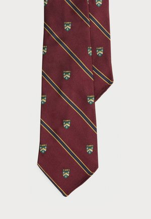 Polo Ralph Lauren VINTAGE-INSPIRED SILK REPP CLUB TIE - Kravata - wine