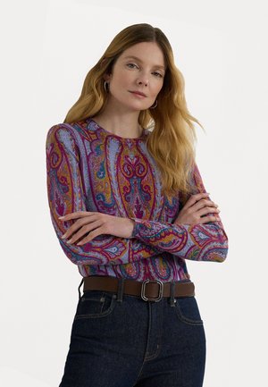 PAISLEY COTTON BLEND JUMPER - Pullover - fuchsia/multi