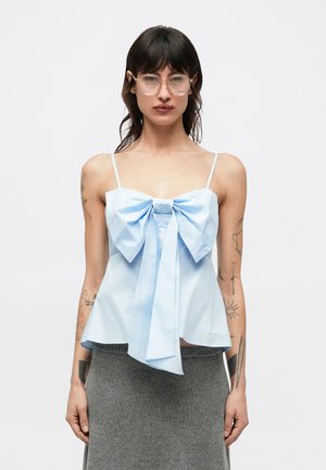 CLAIRE BOW FRONT  - Felső - light blue