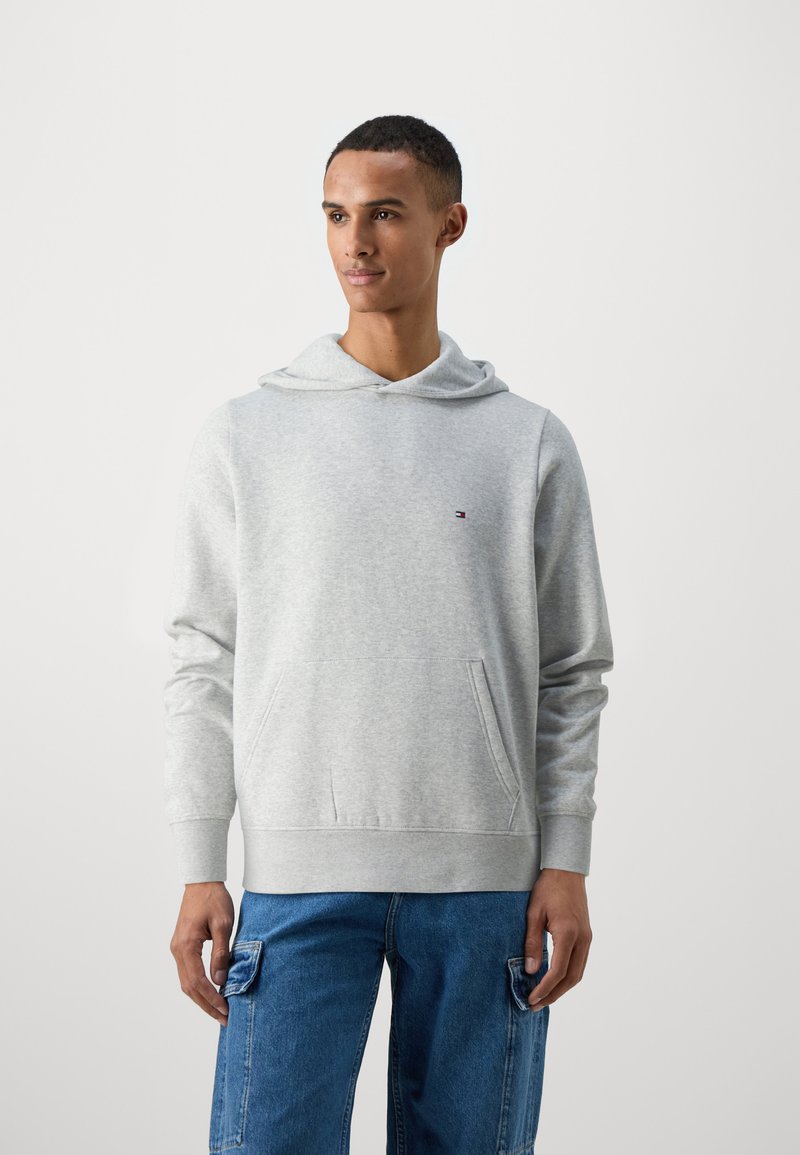 Tommy Hilfiger FLAG LOGO HOODY - Camisola - light grey heather
