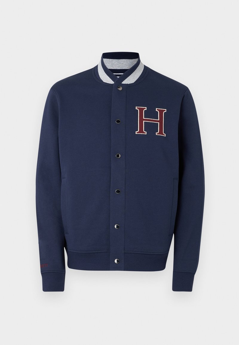 Hackett London Sweater met rits donkerblauw