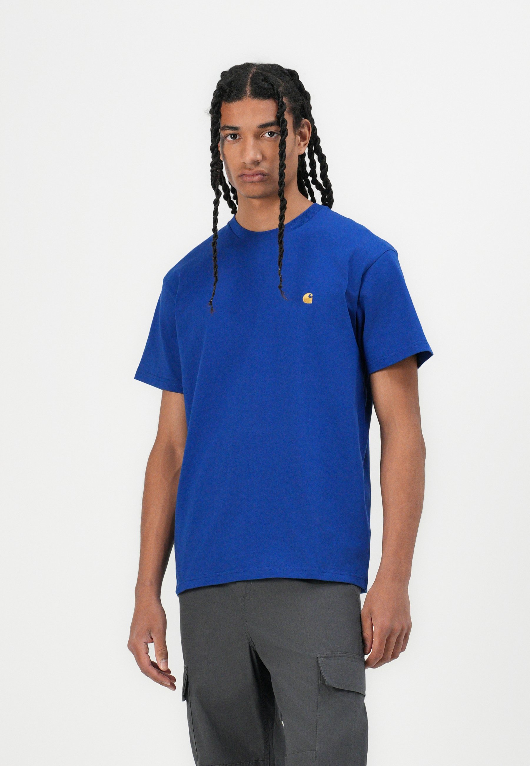 Carhartt WIP CHASE - T-shirt basique - wolfsbane/gold