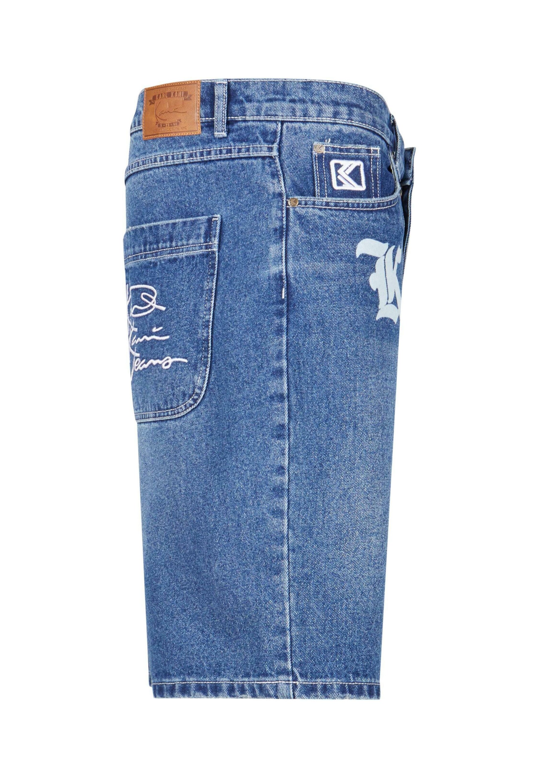 Karl Kani★ OG OLD ENGLISH デニム ショートパンツ Karl Kani カールカナイ デニム ハーフパンツ ショートパンツ