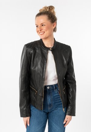 Leren jas - black