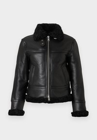 LOREL FLYING JACKET - Δερμάτινο μπουφάν - black/black