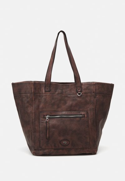 Dhruv Kapoor DISTRESSED XL TOTE UNISEX - Shoppingväska - brown