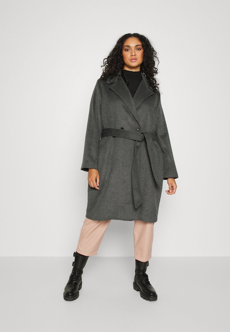 Tommy Hilfiger Curve BELTED COAT - Casaco clássico - dark grey heather