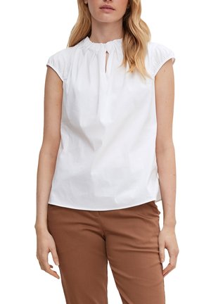 comma KURZARM - Bluse - weiß