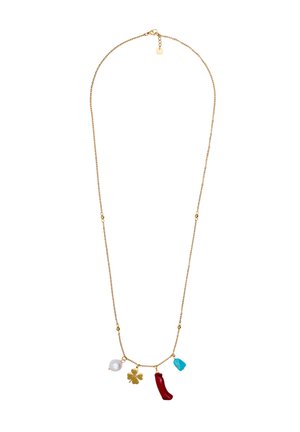 Kaulakoru - red turquoise white pearl