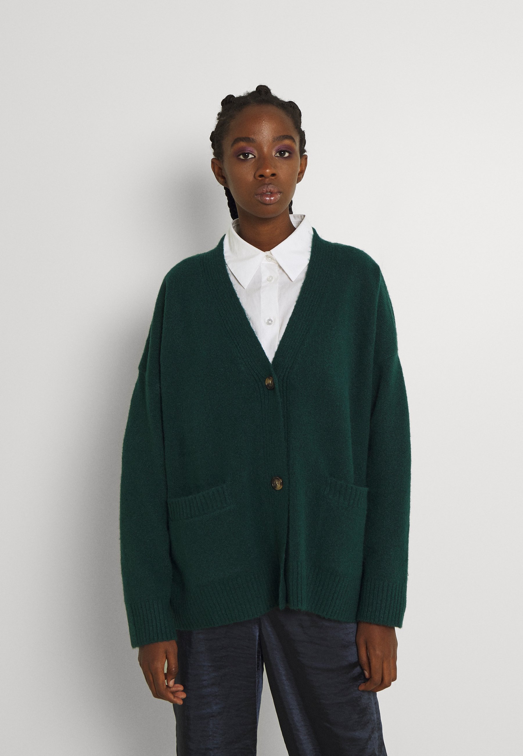 Monki Cardigan - dark green - Zalando.co.uk