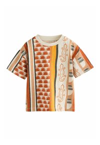 Next ALL-OVER  - T-shirt print - ochre orange ikat