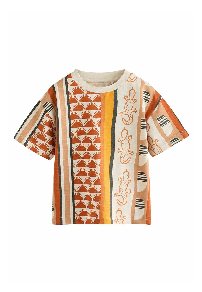 Next ALL-OVER  - T-shirt print - ochre orange ikat
