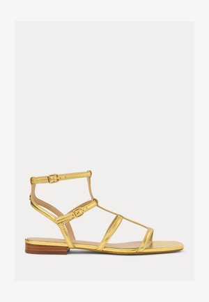 Lauren Ralph Lauren EVERLEY METALLIC GLADIATOR SANDAL - T-sandali - modern gold