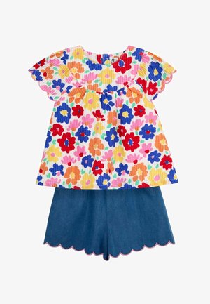 REGULAR FIT - 2-PIECE FLORAL FRILL SLEEVE - Šortai - fucshia pink