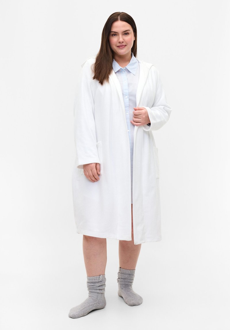 Damen Nachthemden | Zizzi Bademantel cloud dancer/offwhite - ZT96714 Damen Nachthemden | Zizzi Bademantel cloud dancer/offwhite - ZT96714