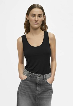 TANK U-AUSSCHNITT - Top - black