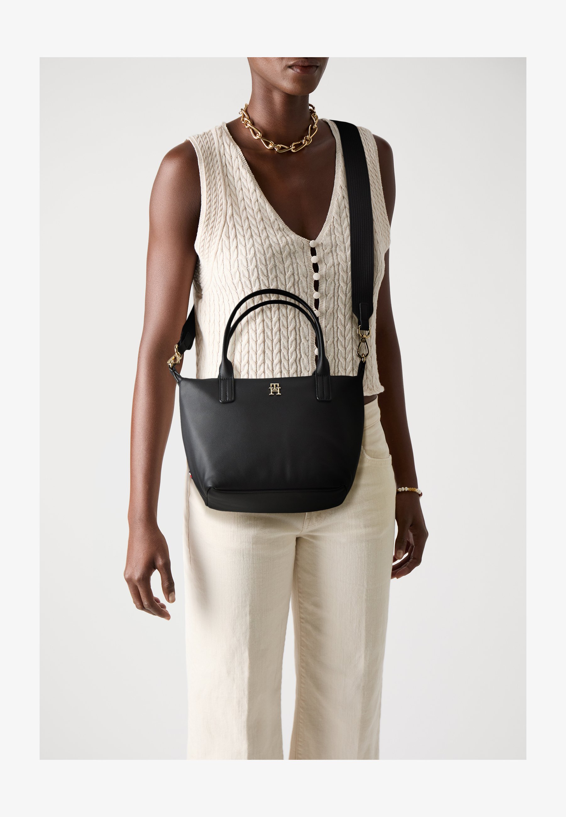 RADLEY London Drapers Road - Tote Bag Grande In Pelle Lucida Nero - Con Chiusura Magnetica E Tasche Interne