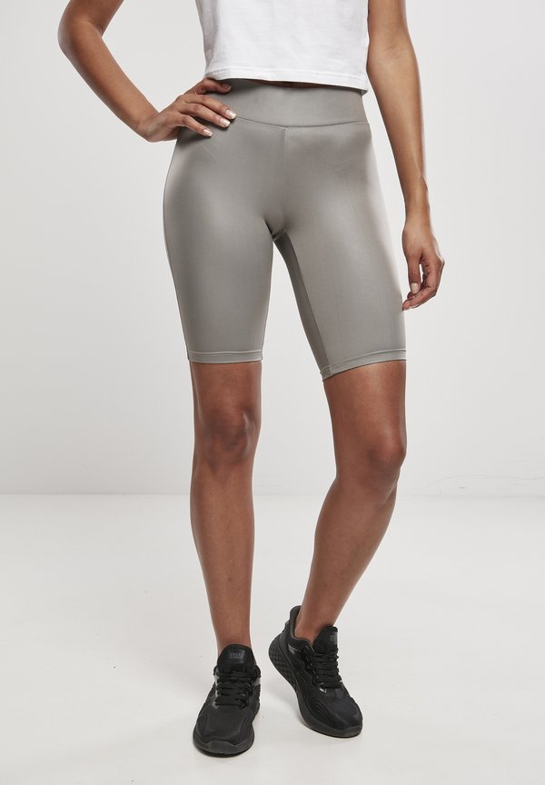 LADIES SYNTHETIC LEATHER CYCLE SHORTS - Shorts - asphalt