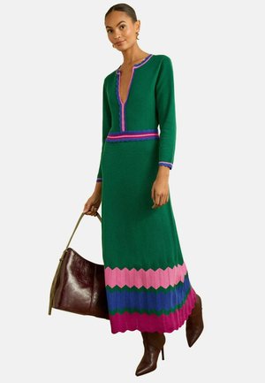 REGULAR FIT - NOTCH NECK MIDI  - Rochie maxi - green