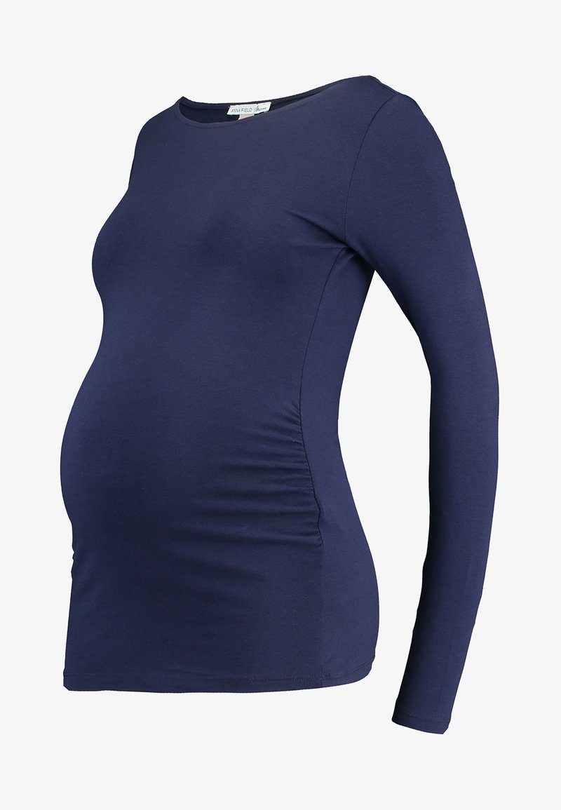 Anna Field MAMA Topper langermet dark blue Zalando.no Anna Field MAMA Topper langermet - off-white/dark blue
