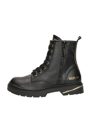 Schnürstiefelette - zwart