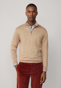 Façonnable 1/2 ZIP - Maglione - dark stone beige