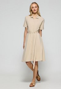 Polo Club BUTTONED DOLMAN SHORT SLEEVE EVERLY - Abito a camicia - beige