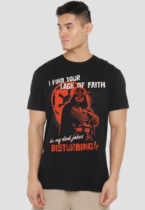 VADER DAD JOKES DISTURBING - Print T-shirt - black