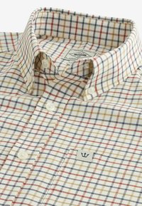 Next STRETCH OXFORD CHECK SHORT SLEEVE REGULAR FIT - Skjorta - ecru