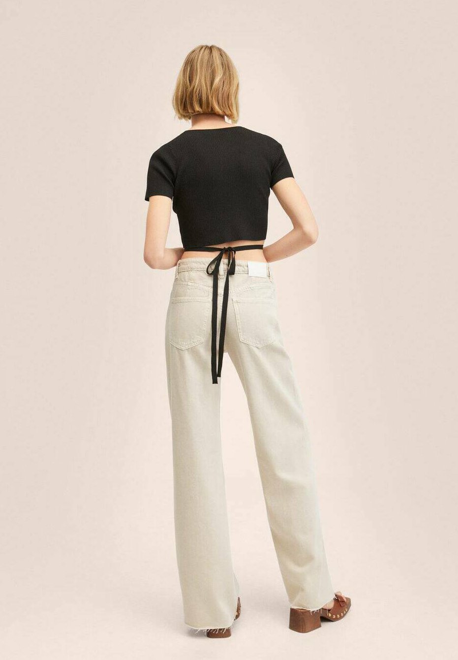 Mango AGNES - Jeans a zampa - beige - Zalando