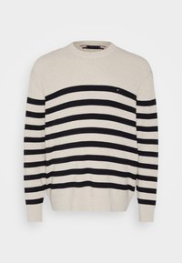 Tommy Hilfiger STRUCTURE CREW - Džemperis - oatmilk heather/desert sky