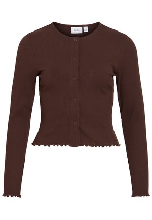 VILA, VIABENIA BUTTON - Cardigan - coffee bean