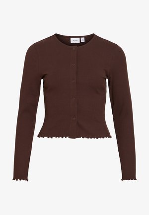 VILA, VIABENIA BUTTON - Vest - coffee bean