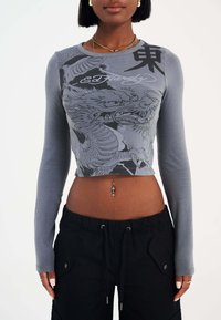 Ed Hardy VIBRANT DRAGON LONG SLEEVE - Long sleeved top - black