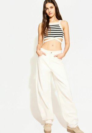 STRAPPY CUT OUT WITH CONTRAST STRAPS - Top - off white black