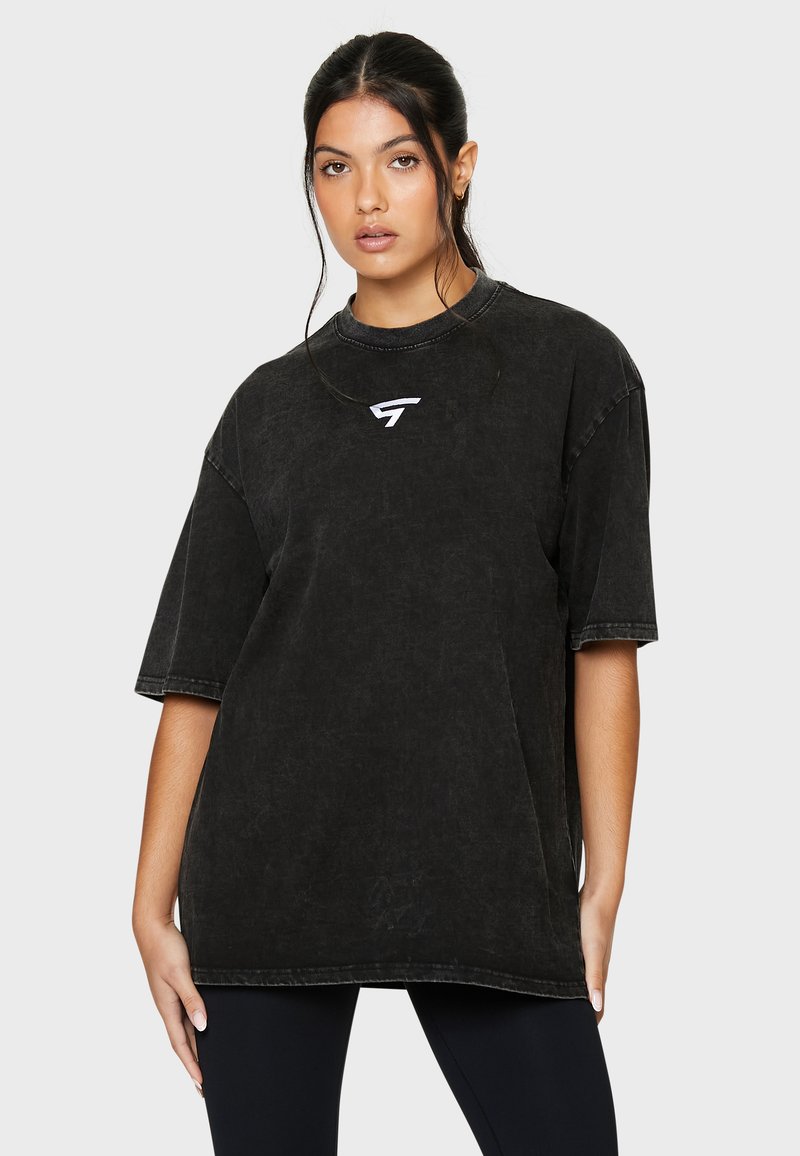 SQUATPROOF SP MID PUMP COVER OVERSIZE - T-shirt med print - acid black