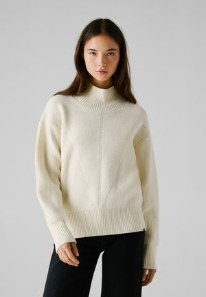 BOXY TURTLE NECK - Maglione - dark ecru