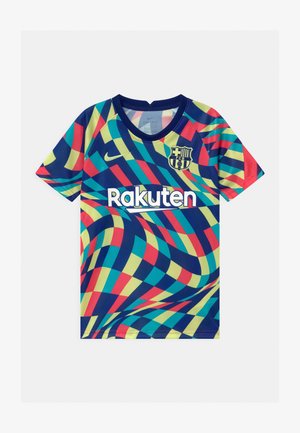 FC BARCELONA UNISEX - Printtipaita - blue void/limelight