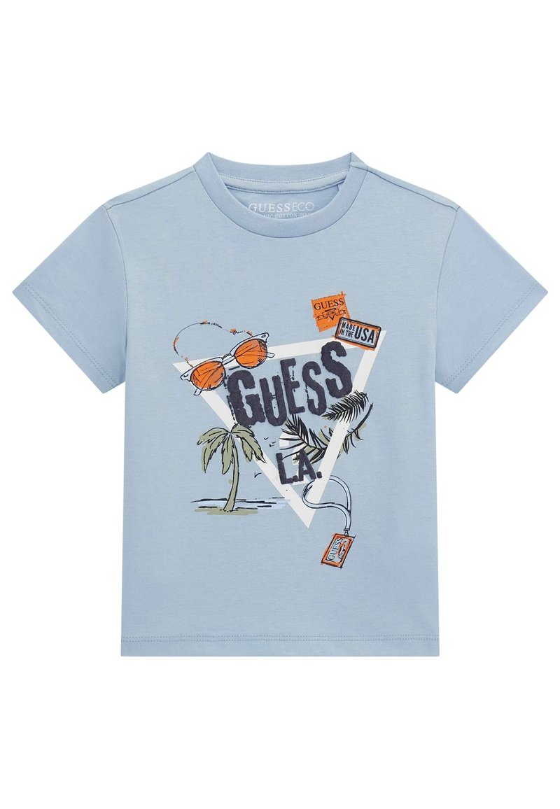 Guess - FRONTLOGO - T-shirt imprimé - himmelblau, Agrandir
