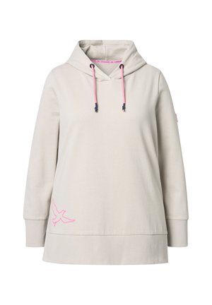 LAURASØN, BEACH SUNSET GRAPHIC FLEECE-LINED SWEATSHIRT - Felpa con cappuccio - grey beige