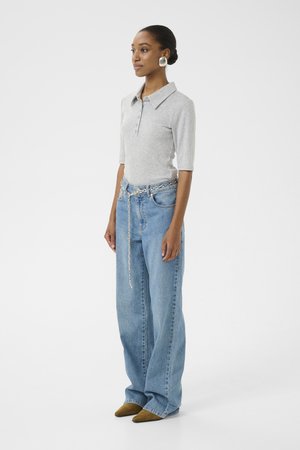 DREW - Polo shirt - grey mélange