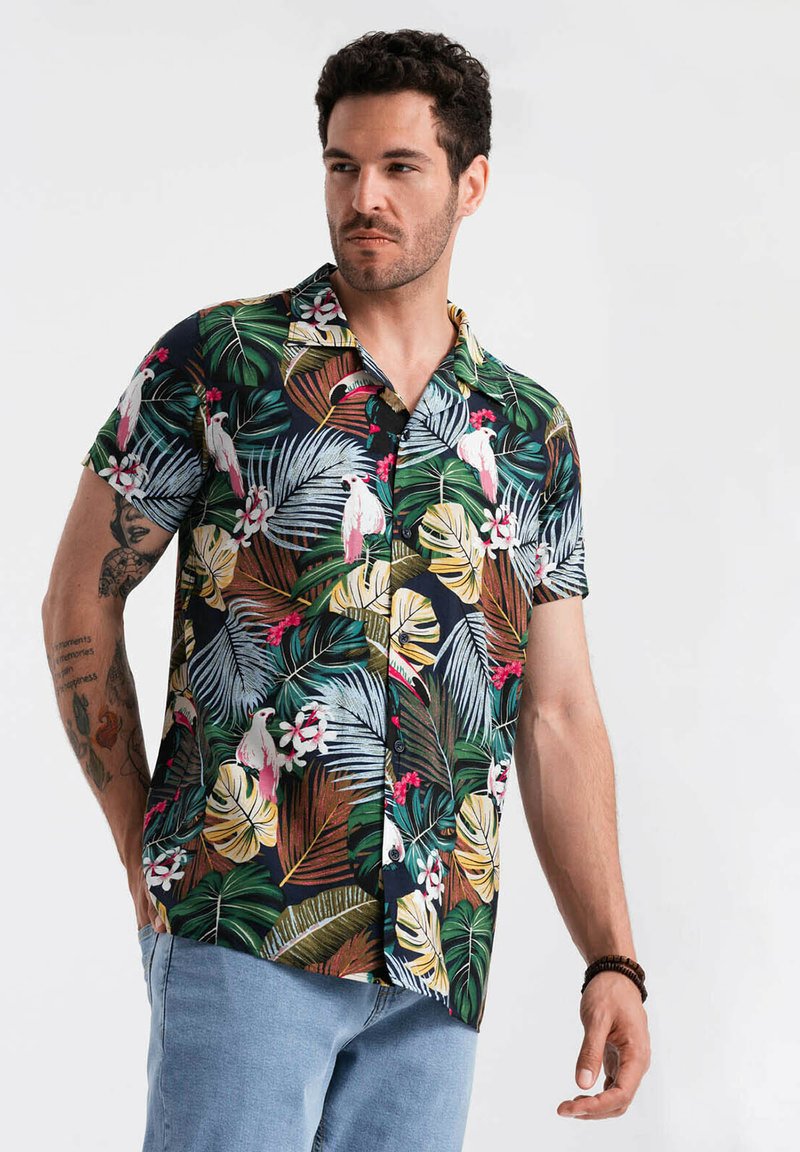Ombre SHORT SLEEVE  - Camisa - navy blue and pink